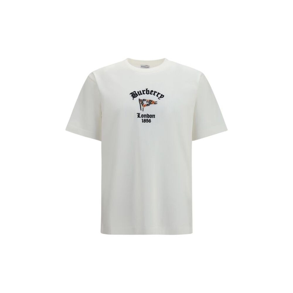 Burberry Men Check Cotton T-Shirt